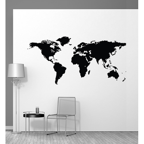 World map deals decals